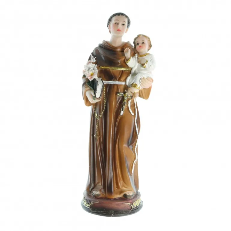 Palais du Rosaire Statue de Saint Antoine de 20cm en résine^ Statue De Saint Antoine
