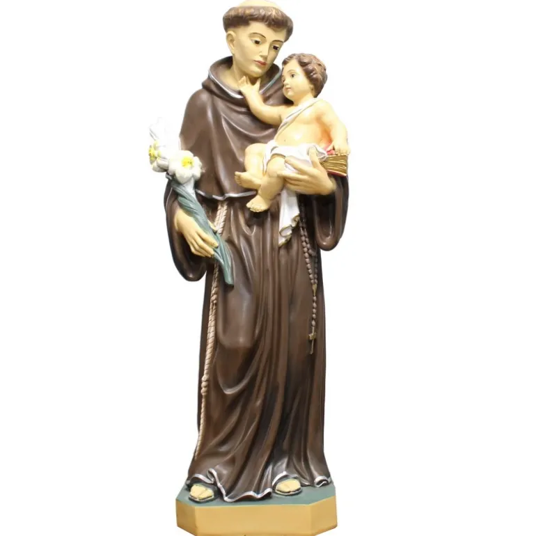 Palais du Rosaire Statue de Saint Antoine grande taille en résine 80cm^ Statue De Grande Taille | Statue De Saint Antoine