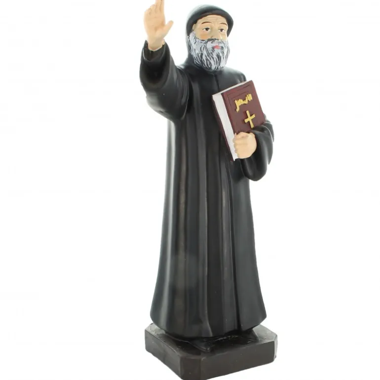 Palais du Rosaire Statue de Saint Charbel en résine peinte à la main 30cm^ Autres Statues De Saints