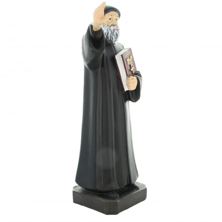 Palais du Rosaire Statue de Saint Charbel en résine peinte à la main 30cm^ Autres Statues De Saints