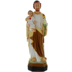 Palais du Rosaire Statue de Saint Joseph à l'Enfant Jésus en résine colorée 40cm^ Statue De Saint Joseph