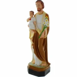 Palais du Rosaire Statue de Saint Joseph à l'Enfant Jésus en résine colorée 40cm^ Statue De Saint Joseph