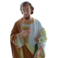 Palais du Rosaire Statue de Saint Joseph charpentier en résine colorée 30cm^ Statue De Saint Joseph