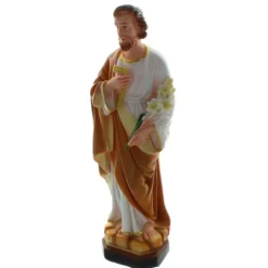 Palais du Rosaire Statue de Saint Joseph charpentier en résine colorée 30cm^ Statue De Saint Joseph