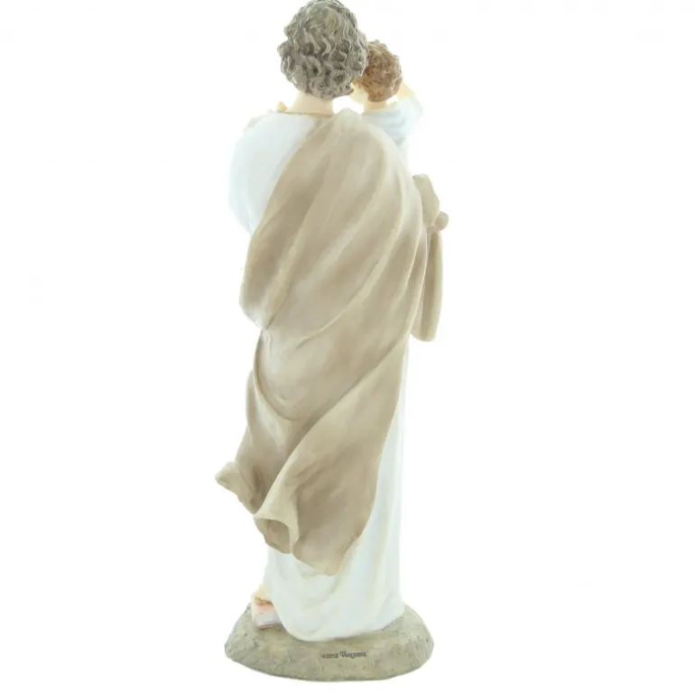 Palais du Rosaire Statue de Saint Joseph de 21cm en résine peinte à la main^ Statue De Saint Joseph