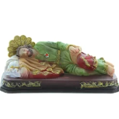 Palais du Rosaire Statue de Saint Joseph qui dort en résine colorée 12cm^ Statue De Saint Joseph