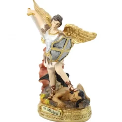 Palais du Rosaire Statue de Saint Michel en résine 13cm^ Statue De Saint Michel
