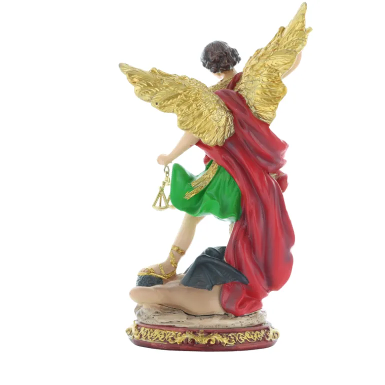 Palais du Rosaire Statue de Saint michel en résine colorée 20cm^ Statue Ange | Statue De Saint Michel