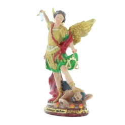 Palais du Rosaire Statue de Saint michel en résine colorée 20cm^ Statue Ange | Statue De Saint Michel