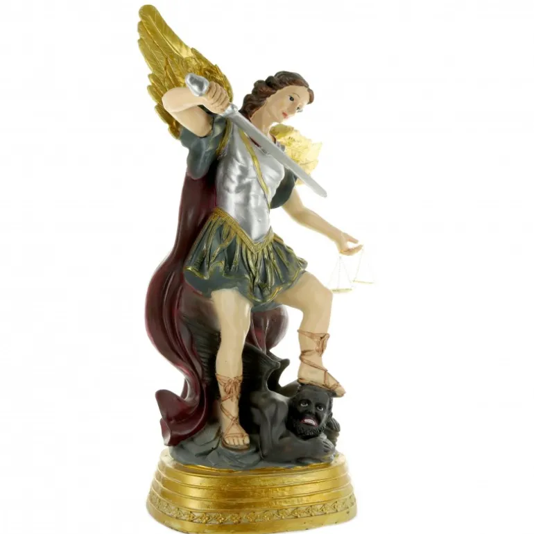 Palais du Rosaire Statue de Saint Michel grande taille en résine 60cm^ Statue De Grande Taille | Statue Ange