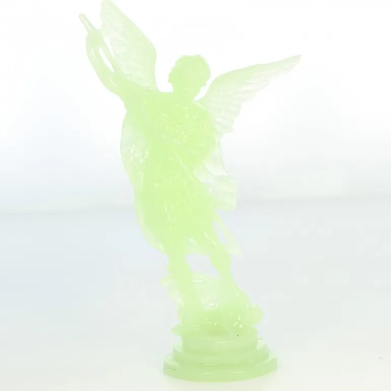 Palais du Rosaire Statue de Saint Michel lumineuse de 13cm en résine^ Statue Lumineuse | Statue Ange