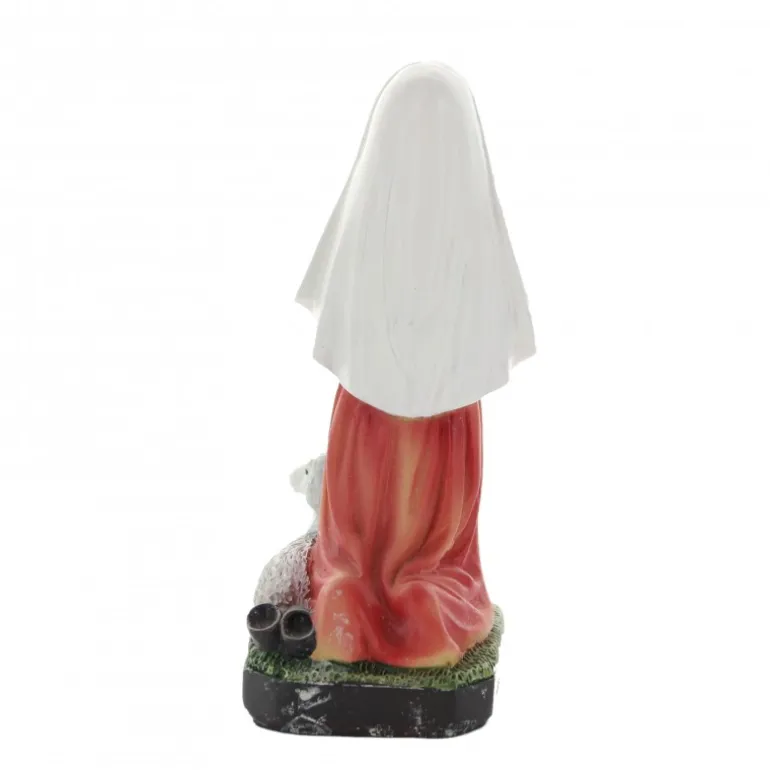 Palais du Rosaire Statue de Sainte Bernadette en résine colorée 12 cm^ Statue De Sainte Bernadette