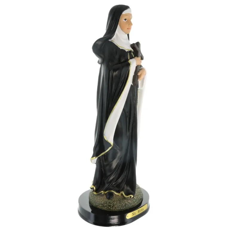 Palais du Rosaire Statue de Sainte Rita en résine de 30cm^ Statue De Sainte Rita