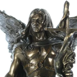 Palais du Rosaire Statue détaillée de Saint Gabriel effet bronze 24cm^ Autres Statues De Saints