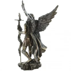 Palais du Rosaire Statue détaillée de Saint Gabriel effet bronze 24cm^ Autres Statues De Saints