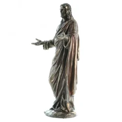 Palais du Rosaire Statue du Christ en bronze coulé à froid 23cm^ Statue Funéraire | Statue En Bronze Et Métal