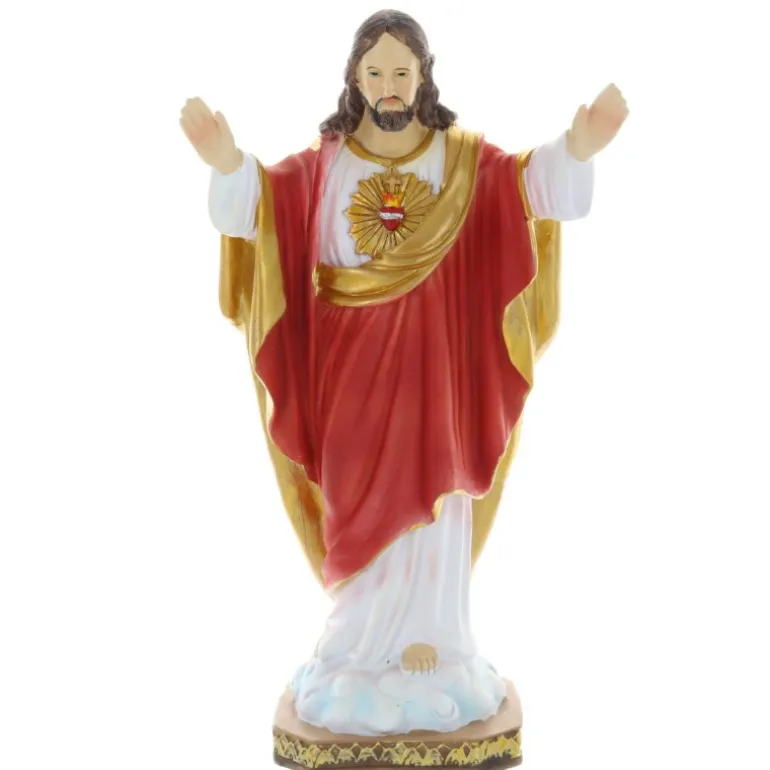 Palais du Rosaire Statue du Christ Rédempteur décorée 30 cm^ Sacré-Coeur De Jésus | Jésus Miséricordieux