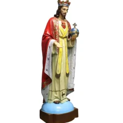 Palais du Rosaire Statue du Christ Roi grande taille en résine 118cm^ Statue De Grande Taille