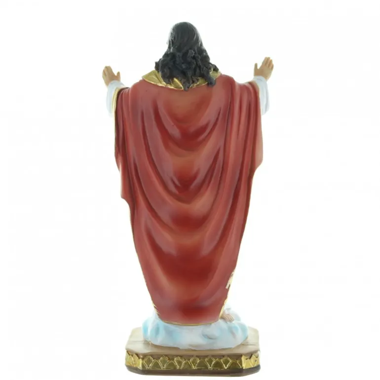 Palais du Rosaire Statue du Sacré Coeur de Jésus en résine colorée 20 cm^ Sacré-Coeur De Jésus
