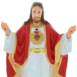 Palais du Rosaire Statue du Sacré Coeur de Jésus bras ouverts en résine 30cm^ Sacré-Coeur De Jésus