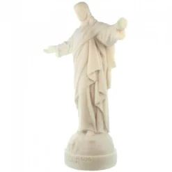 Palais du Rosaire Statue du Sacré Coeur de Jésus de 25cm en albâtre^ Sacré-Coeur De Jésus