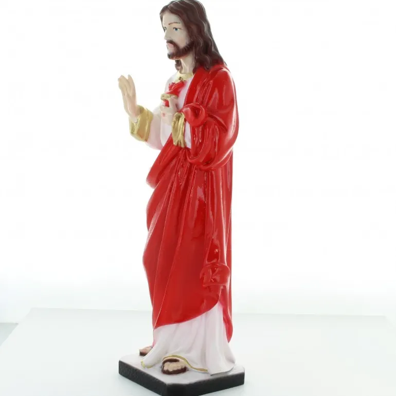 Palais du Rosaire Statue du Sacré Coeur de Jésus de 30cm en résine^ Sacré-Coeur De Jésus
