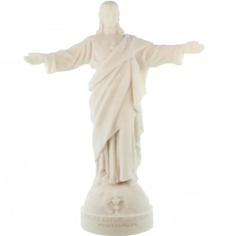 Palais du Rosaire Statue du Sacré Coeur de Jésus de 25cm en albâtre^ Sacré-Coeur De Jésus