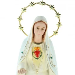 Palais du Rosaire Statue du Sacré Coeur de Notre Dame de Fatima de 45cm en résine^ Statue Vierge De Fatima