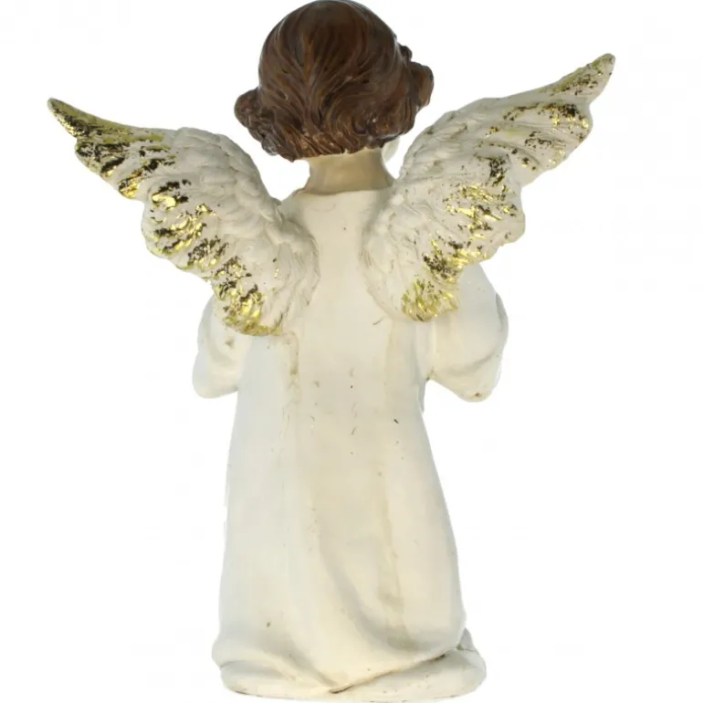 Palais du Rosaire Statue d'un Ange avec une bougie de 20cm en résine^ Statue Ange