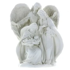 Palais du Rosaire Statue en Résine blanche de la Sainte Famille de 14 cm^ Statue De La Sainte Famille