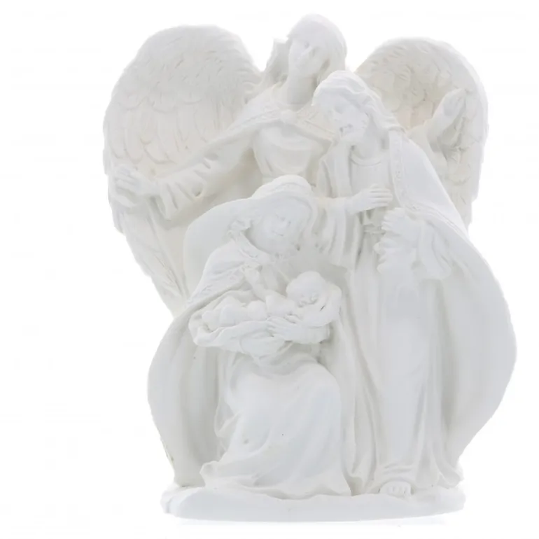 Palais du Rosaire Statue en Résine blanche de la Sainte Famille de 14 cm^ Statue De La Sainte Famille