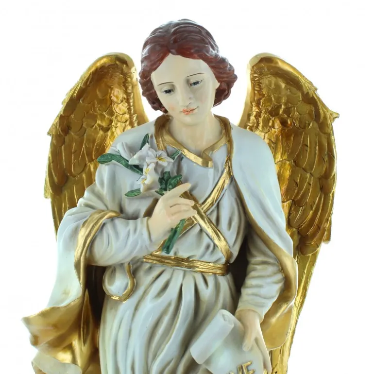 Palais du Rosaire Statue en résine de l'Ange Gabriel 30cm^ Autres Statues De Saints | Statue Ange