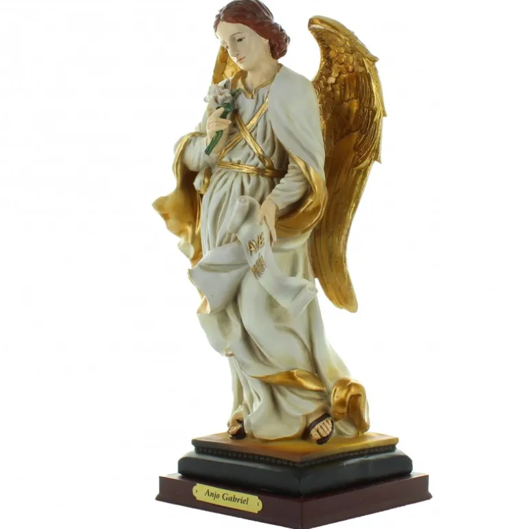 Palais du Rosaire Statue en résine de l'Ange Gabriel 30cm^ Autres Statues De Saints | Statue Ange