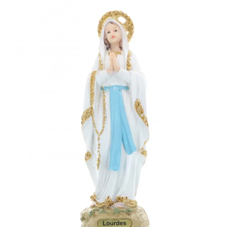 Palais du Rosaire Statue en Résine de Notre Dame de Lourdes de 21 cm^ Statue De Notre Dame De Lourdes