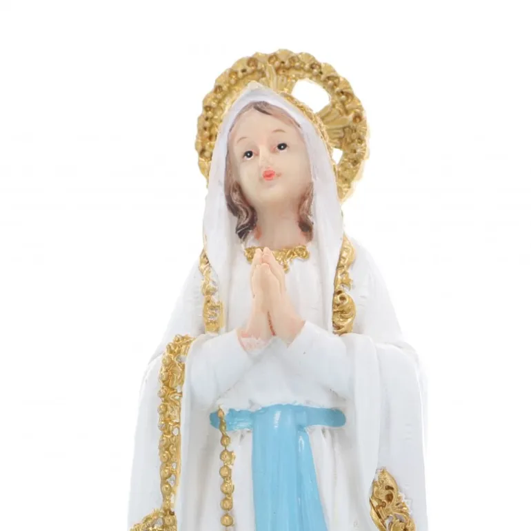 Palais du Rosaire Statue en Résine de Notre Dame de Lourdes de 21 cm^ Statue De Notre Dame De Lourdes