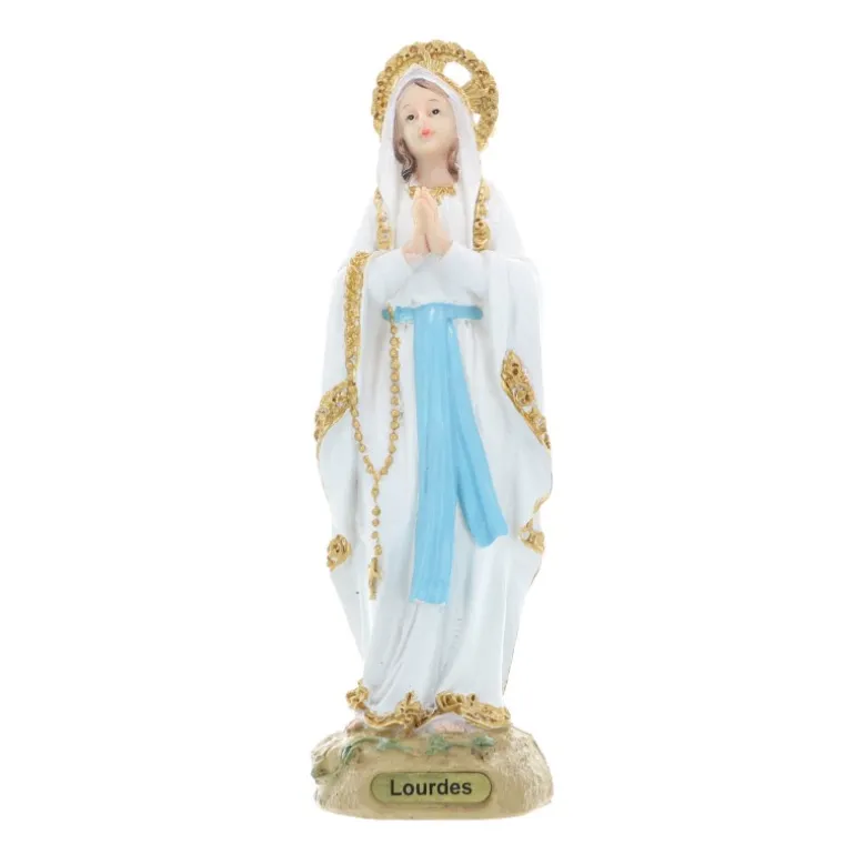 Palais du Rosaire Statue en Résine de Notre Dame de Lourdes de 21 cm^ Statue De Notre Dame De Lourdes