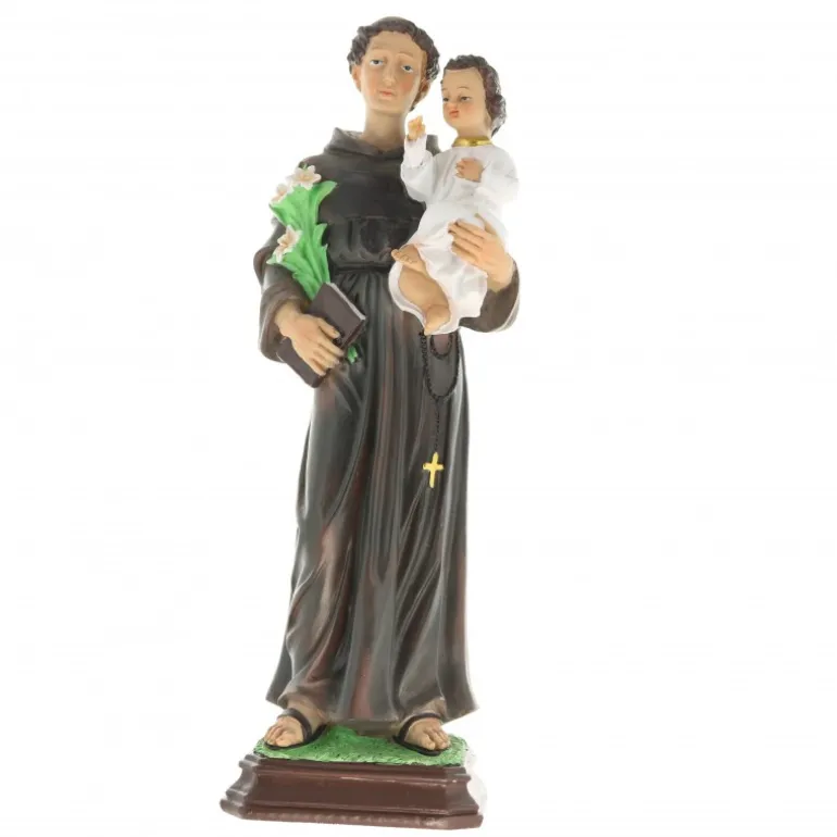 Palais du Rosaire Statue en résine de Saint Antoine de Padoue 30cm^ Statue De Saint Antoine