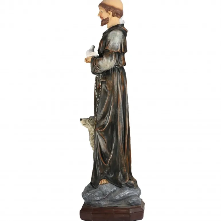 Palais du Rosaire Statue en résine de Saint François d'Assise de 53cm^ Autres Statues De Saints