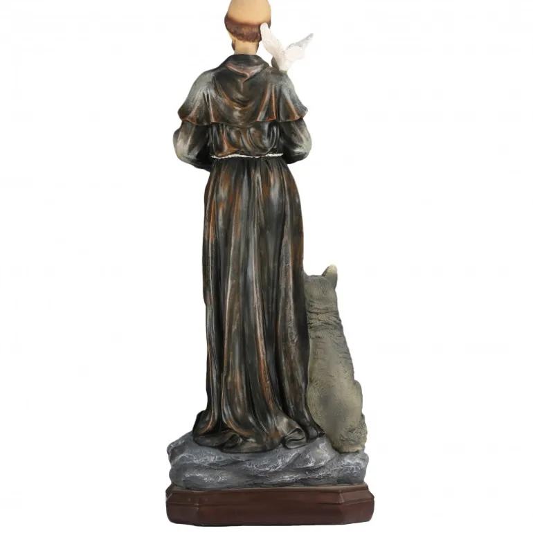 Palais du Rosaire Statue en résine de Saint François d'Assise de 53cm^ Autres Statues De Saints