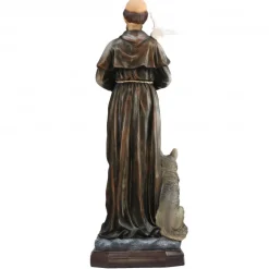 Palais du Rosaire Statue en résine de Saint François d'Assise de 81cm^ Statue De Grande Taille | Autres Statues De Saints