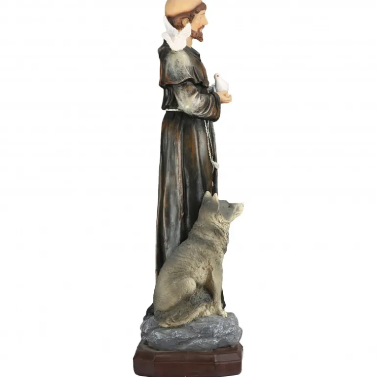 Palais du Rosaire Statue en résine de Saint François d'Assise de 53cm^ Autres Statues De Saints