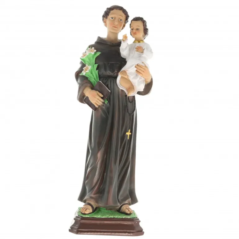 Palais du Rosaire Statue en résine de Saint Antoine de Padoue 30cm^ Statue De Saint Antoine