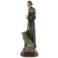 Palais du Rosaire Statue en résine de Saint-François d'Assise de 30cm^ Autres Statues De Saints