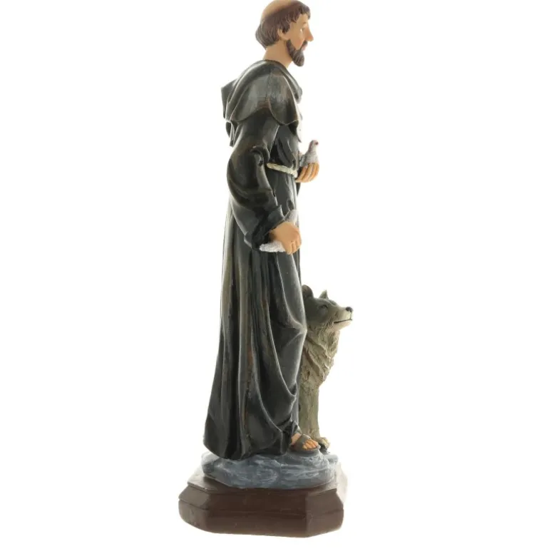 Palais du Rosaire Statue en résine de Saint-François d'Assise de 30cm^ Autres Statues De Saints