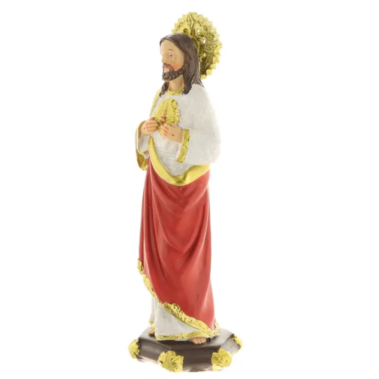 Palais du Rosaire Statue en résine du Sacré-Coeur de Jésus de 20cm^ Sacré-Coeur De Jésus