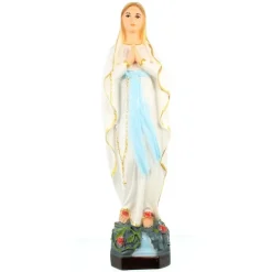 Palais du Rosaire Statue en résine et fibre de verre de Notre Dame de Lourdes en couleur de 20cm^ Statue De Notre Dame De Lourdes