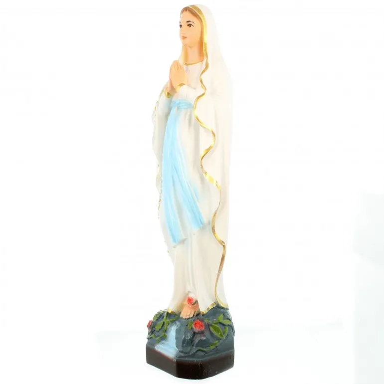Palais du Rosaire Statue en résine et fibre de verre de Notre Dame de Lourdes en couleur de 20cm^ Statue De Notre Dame De Lourdes