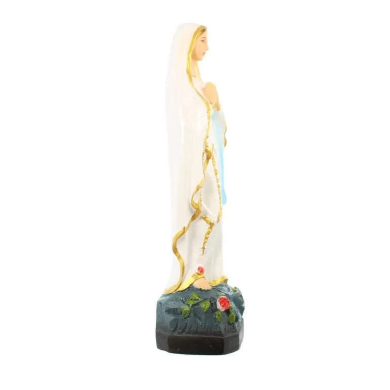Palais du Rosaire Statue en résine et fibre de verre de Notre Dame de Lourdes en couleur de 15cm^ Statue De Notre Dame De Lourdes