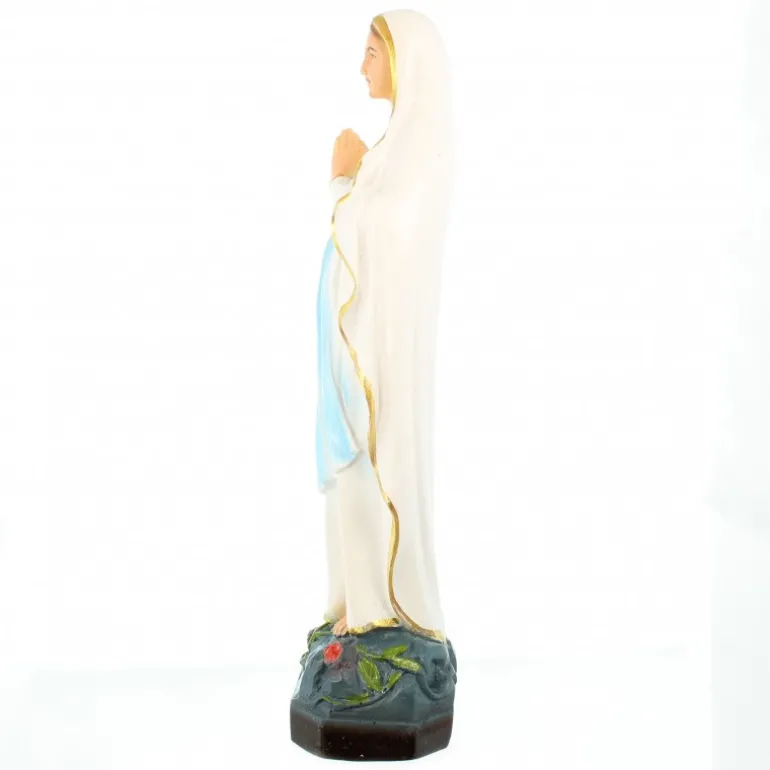 Palais du Rosaire Statue en résine et fibre de verre de Notre Dame de Lourdes en couleur de 20cm^ Statue De Notre Dame De Lourdes