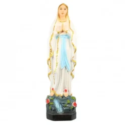 Palais du Rosaire Statue en résine et fibre de verre de Notre Dame de Lourdes en couleur de 15cm^ Statue De Notre Dame De Lourdes